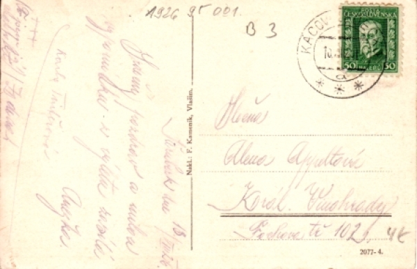 Böhmisch Sternberg (Burg) 1926 95 001 ●